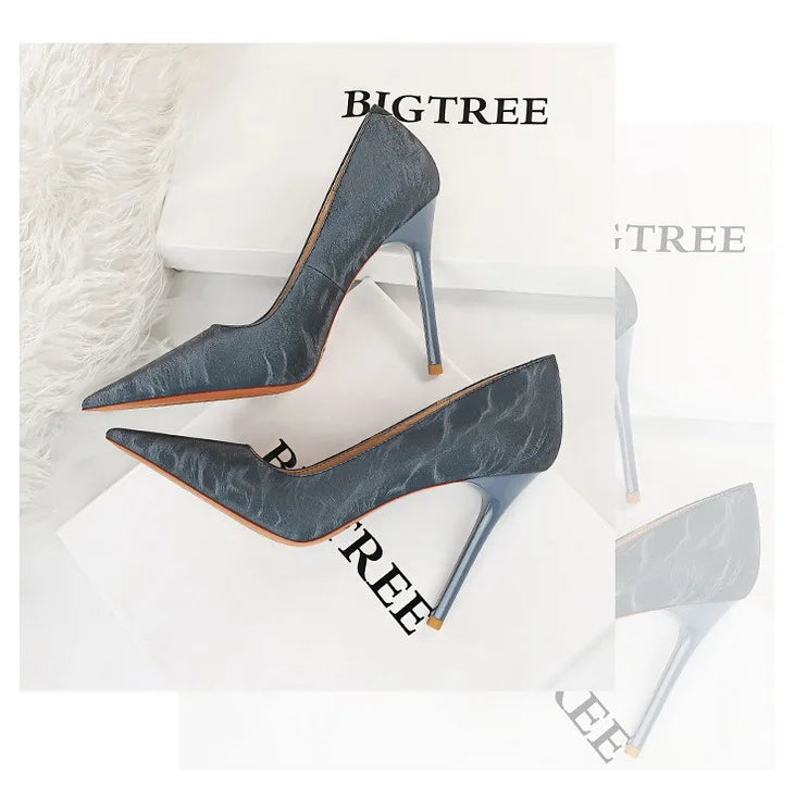 BIGTREE Shoes Retro Women Pumps Pointed Toe Stiletto High Heels Women's Sexy Nightclub Shoes 2025 New Heels Shoes Female Pumps