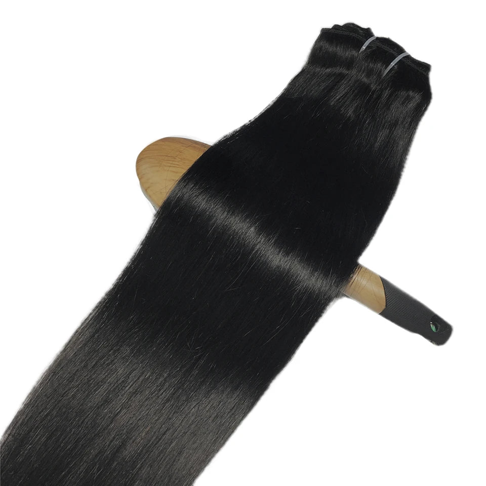 Clip In Hair Extensions Human Hair Brazilian Straight Clip In Natural Black Color Clip Ins Remy Hair 20 22 24 26 Inch For Women