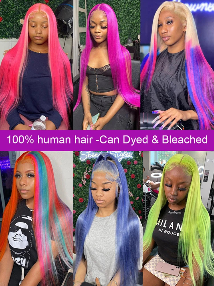 30 40 Inch 613 Honey Blonde 13x6 Hd Transparent Lace Front Human Hair 13x4 Bone Straight Lace Frontal Wig for Women 250 Density