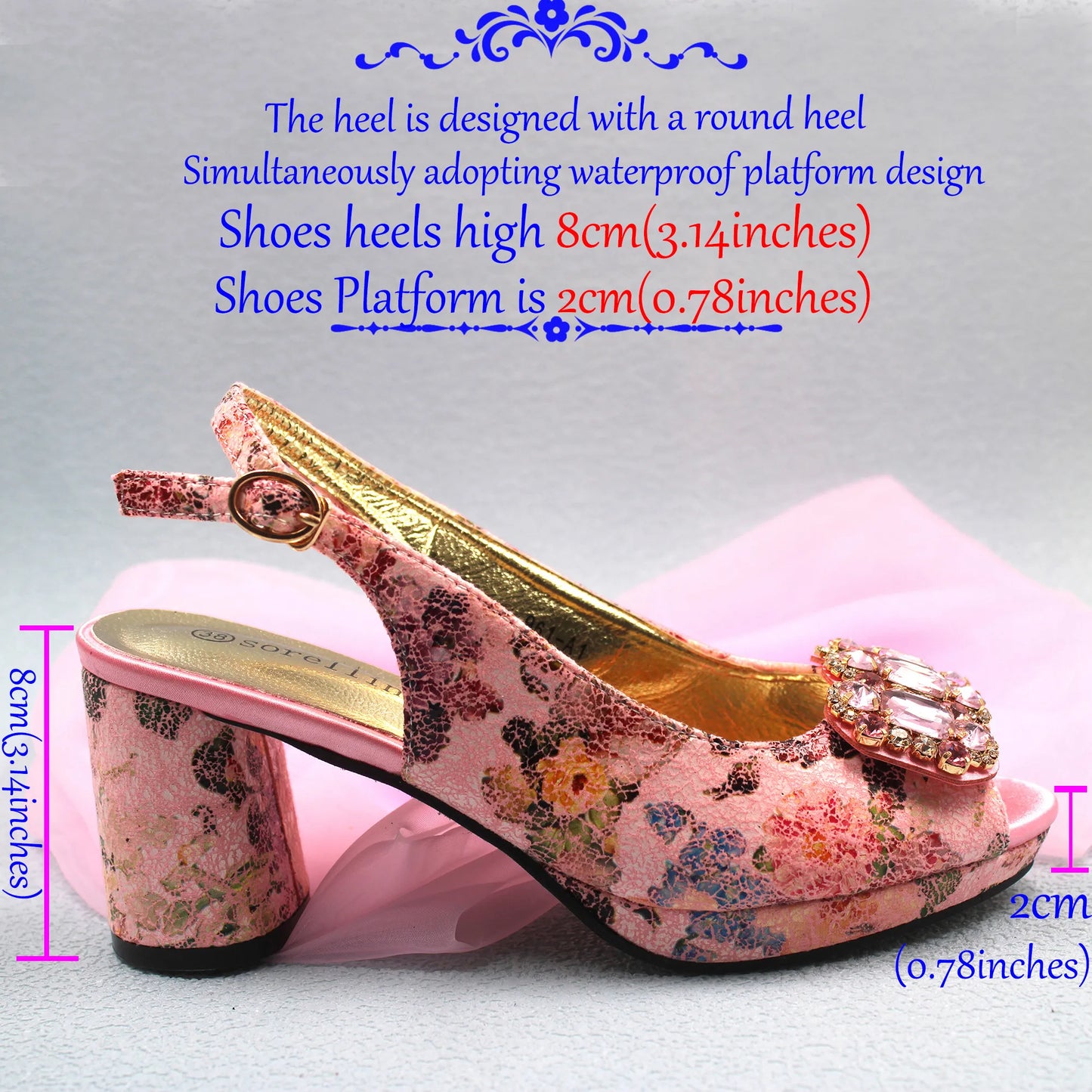 2024 Italian Matching Shoes and Bag Set in Coffee   Color High Quality New Design Special Comfortable Heels for Wedding