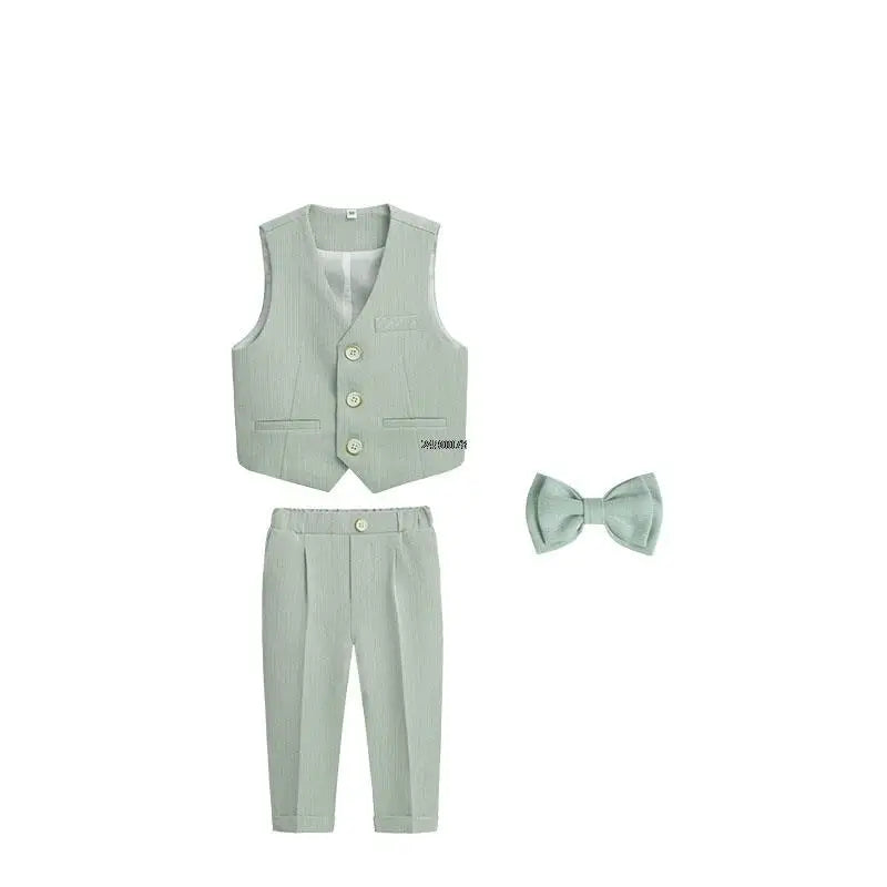 Little Boys Photography Suit Children Wedding Dress Kids Stage Performance Blazer Suit Baby Birthday Formal Ceremony Costume