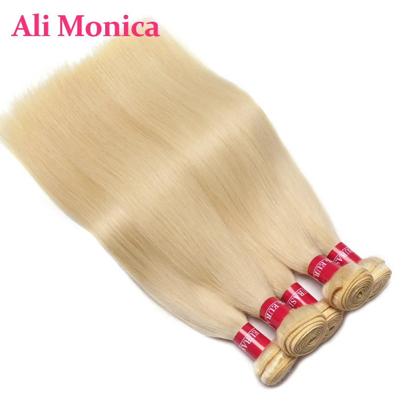 613 Blonde Body Wave Straight Human Hair Bundles 40 Inches Colored Brazilian Hair Extension Free Shipping on Sale Clearance
