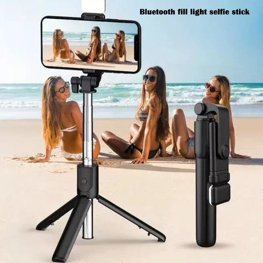 Wireless Bluetooth Selfie Stick Tripod Stand with Fill Light Remote Shutter Tripod For iPhone Samsung Xiaomi Live Phone Holder