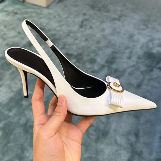 High Heels Women's Thin Heels Pointed French Temperament Bow Light Mouth Single Shoes Women