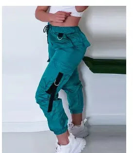 Cargo Pants Women Streetwear Autumn and Winter New Fashion Tight Versatile Casual Loose Waist Patch Pocket Trousers for Female