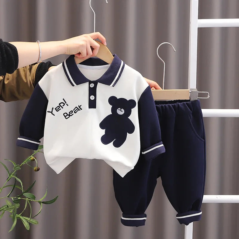 New Autumn Baby Clothes Children Set Boys T-Shirt Pants 2Pcs/Sets Kids Clothing Infant Fashion Casual Costume Toddler Tracksuits