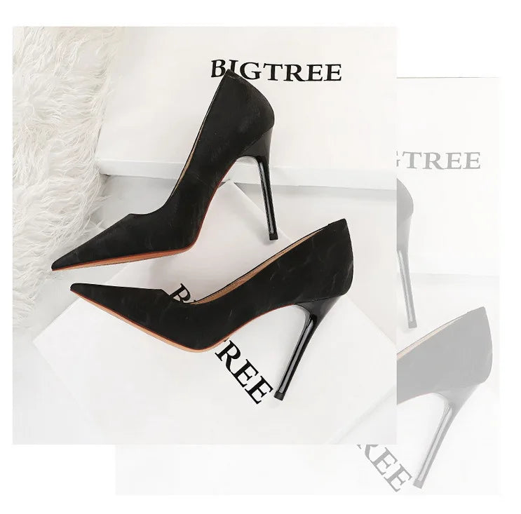 BIGTREE Shoes Retro Women Pumps Pointed Toe Stiletto High Heels Women's Sexy Nightclub Shoes 2025 New Heels Shoes Female Pumps