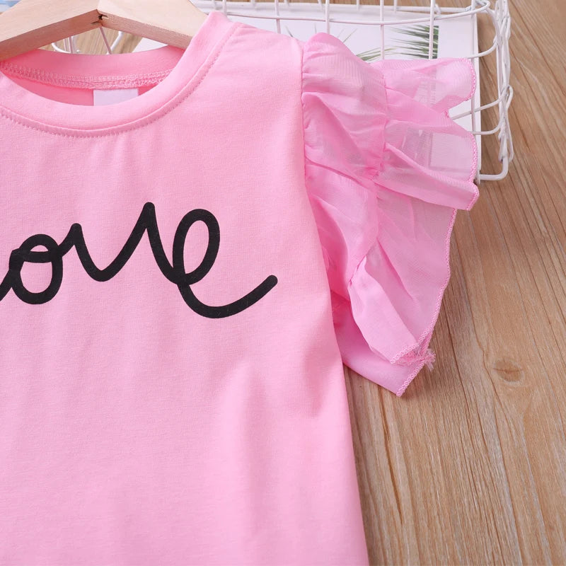 Clothes For Girls Summer Toddler Girls Clothes 2Pcs Outfits Kids Clothing For Girls Tracksuit Suit For Girls Children Clothing