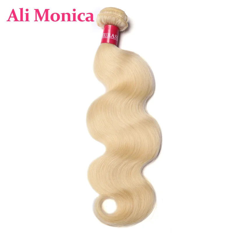 613 Blonde Body Wave Straight Human Hair Bundles 40 Inches Colored Brazilian Hair Extension Free Shipping on Sale Clearance