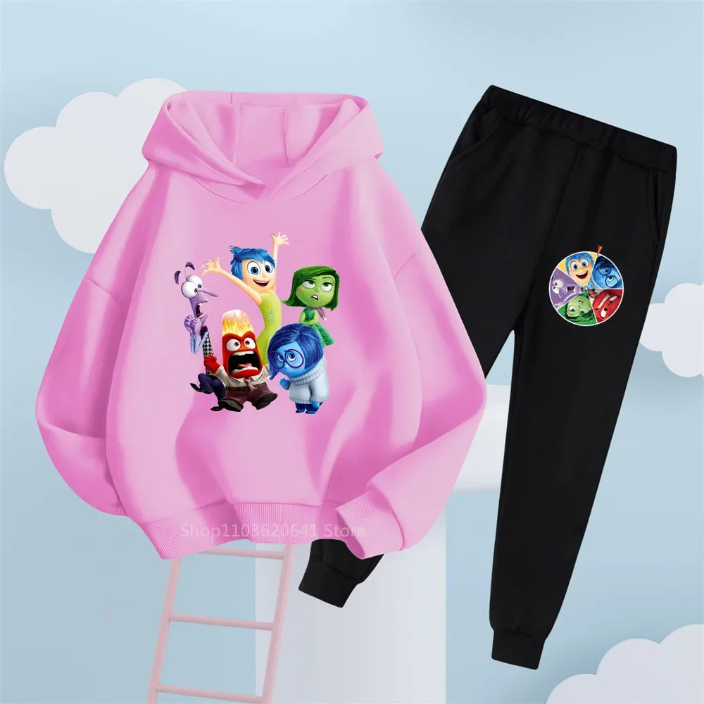 Disney Inside Out Hoodie & Trousers Set - Fun & Casual Kids' Clothing for Everyday Wear & Street Style