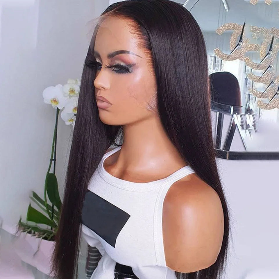 Brazilian Hair 13X5X1 T Part Lace Front Wigs Bone Straight Lace Front Wigs For Women Middle Part Straight 100% Human Hair Wigs
