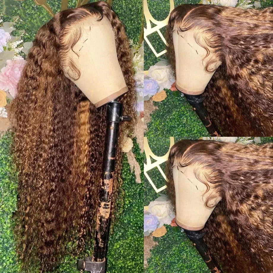 Highlight Wig Human Hair Deep Wave Frontal Wig Hd Lace Wig 13x6 Human Hair 13x4 Water Wave Wigs Curly Lace Front Human Hair Wig