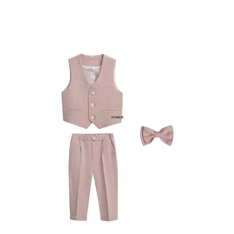 Little Boys Photography Suit Children Wedding Dress Kids Stage Performance Blazer Suit Baby Birthday Formal Ceremony Costume
