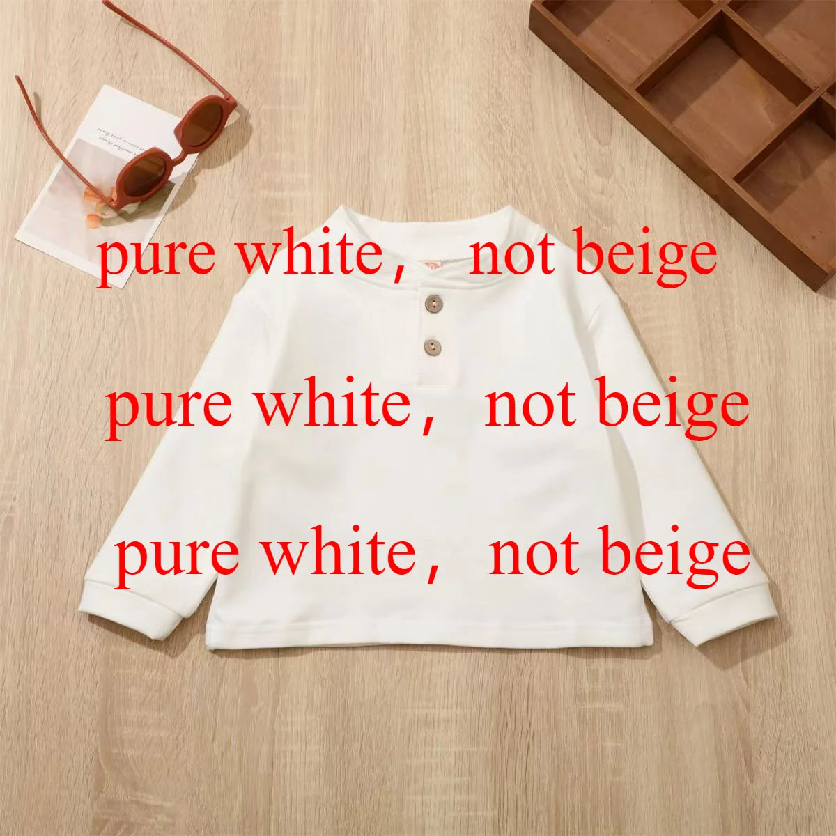 Spring  Autumn New Style Childrens Boys Tops Retro Soft Cotton Solid Color Tops Boys T-shirt Girls T-shirts Kids Clothing