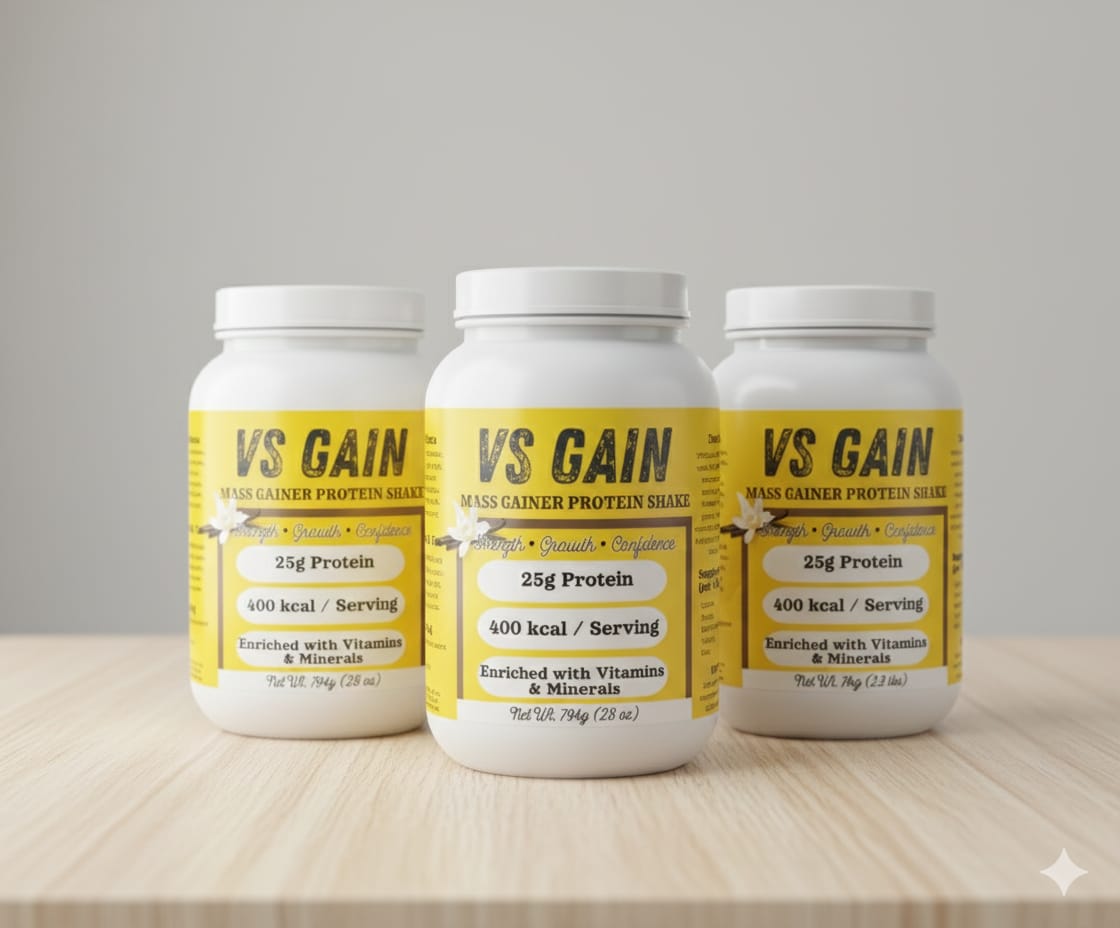 VS Gain – Natural Protein Powder for Healthy Weight Gain, Strength & Energy