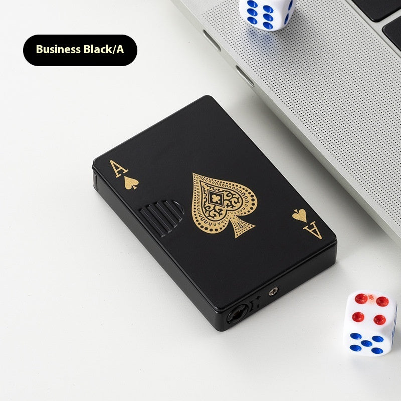 Poker Card Metal Windproof Straight Forward Creative Personalized Lighter